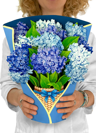 Nantucket Hydrangeas Pop - up Greeting Card - Lemon And Lavender Toronto