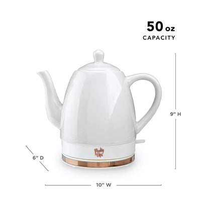Noelle™ Grey Ceramic Electric Tea Kettle