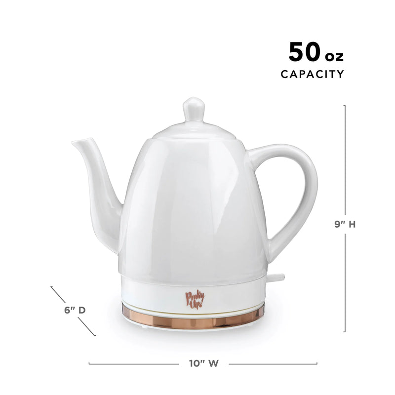 Noelle™ Grey Ceramic Electric Tea Kettle