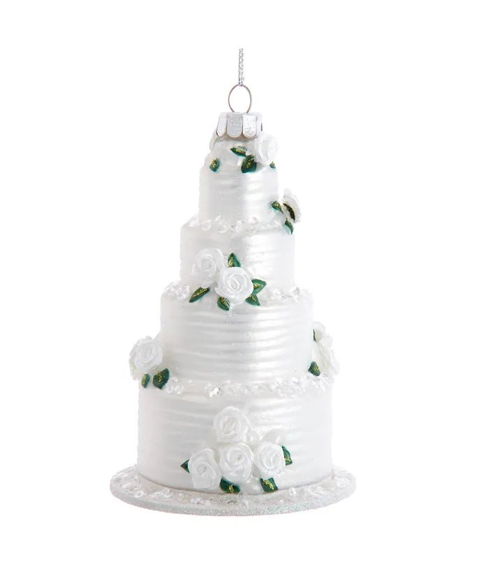 Noble Gems™ Glass Four Tier Wedding Cake Ornament - Lemon And Lavender Toronto