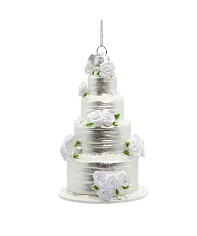 Noble Gems™ Glass Four Tier Wedding Cake Ornament - Lemon And Lavender Toronto