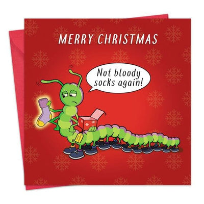 Not Bloody Socks Again - Funny Christmas Card