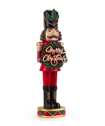 Nutcracker with Wreath Figurine - Lemon And Lavender Toronto