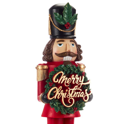 Nutcracker with Wreath Figurine - Lemon And Lavender Toronto