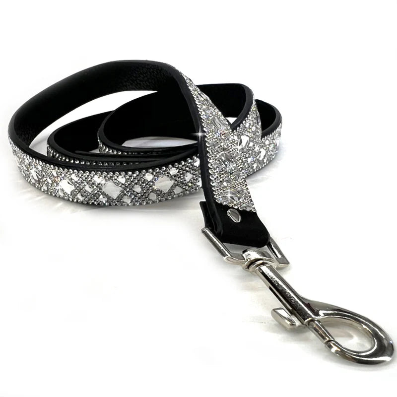 Diamond in the Ruff SILVER - Dog Collar & Leash  ( Sold Individually)