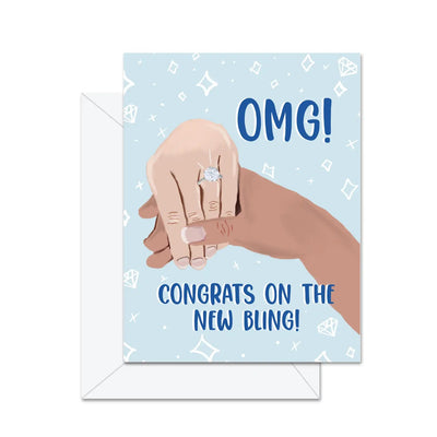 Omg! Congrats On the New Bling! - Greeting Card - Lemon And Lavender Toronto