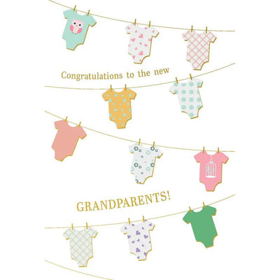 Onesies Baby Card New Grandparents - Lemon And Lavender Toronto