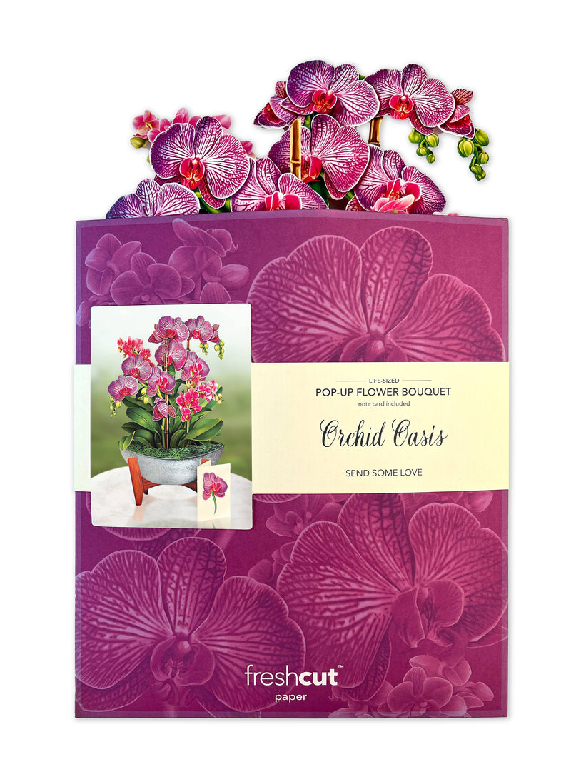 Orchid Oasis Pop - up Greeting Card - Lemon And Lavender Toronto