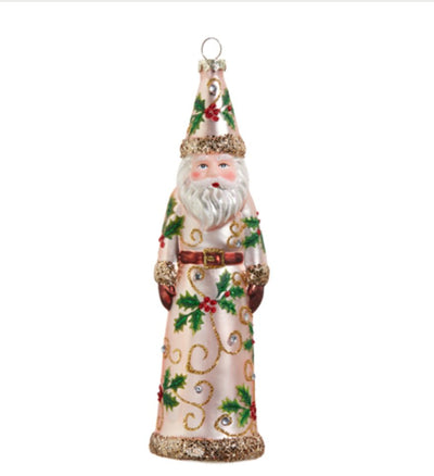 Ornate Holly Leaf Santa Ornamenet - Lemon And Lavender Toronto