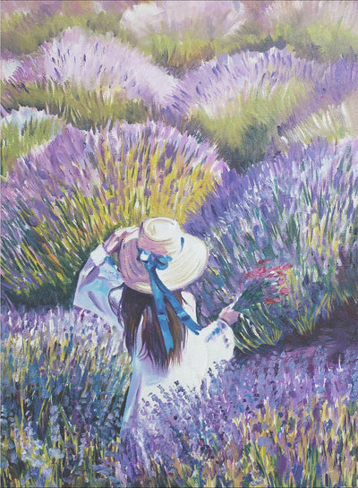 Overlooking Lady in a Lavender Field - KITCHEN LINEN - Lemon And Lavender Toronto