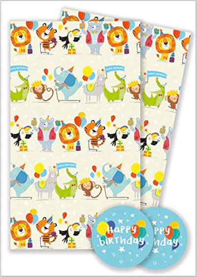Party Animals Gift Wrap Pack - Lemon And Lavender Toronto
