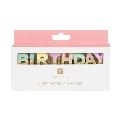 Pastel Color Happy Birthday Candles | Cake Candles - Lemon And Lavender Toronto