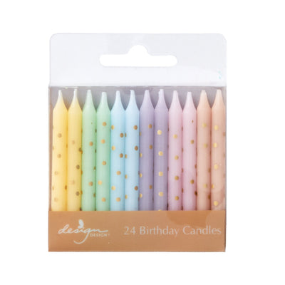 Pastel Pinwheel Dots Stick Candles - Lemon And Lavender Toronto