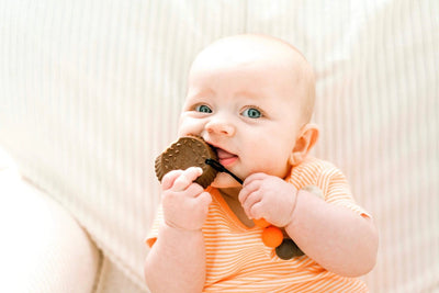 Peanut Butter Cup Treat Teether with Clip - Lemon And Lavender Toronto