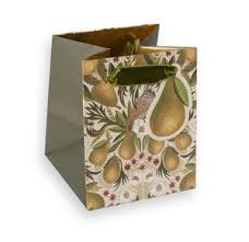 Pear and Birds Small Christmas Gift Bag - Lemon And Lavender Toronto