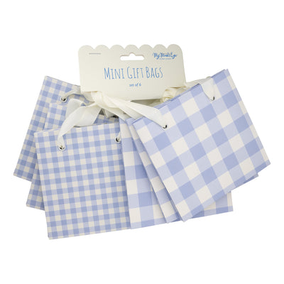 Periwinkle Gingham Gift Bag Set - Lemon And Lavender Toronto