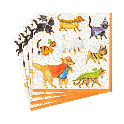 Pets in Costume Paper Cocktail Napkins - 20 Per Package - Lemon And Lavender Toronto