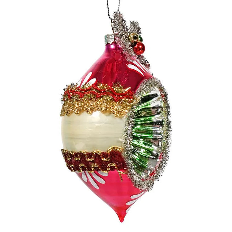 Tinsel Reflector Finial Ornament