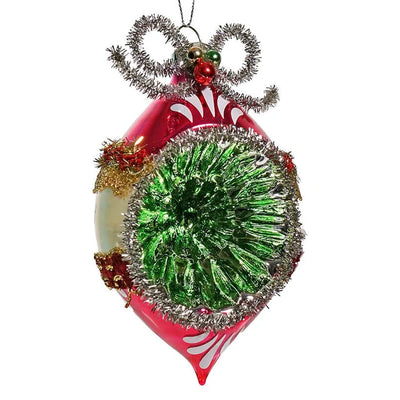 Tinsel Reflector Finial Ornament