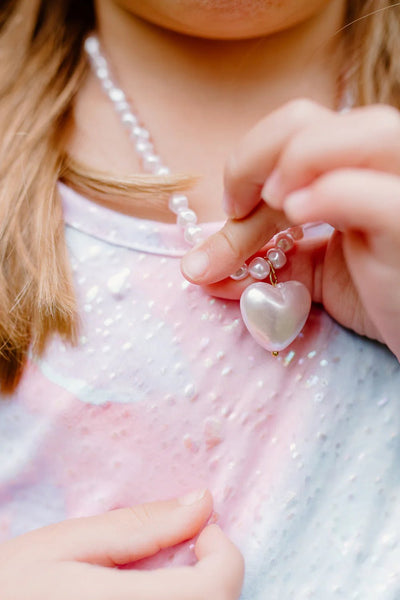 Pink Pearl Heart Necklace - Lemon And Lavender Toronto