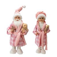 Pink Santa & Mrs. Claus in their Bathrobes - Lemon And Lavender Toronto