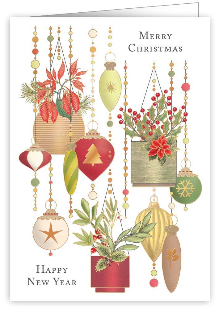 Plants & Baubles Christmas Card - Lemon And Lavender Toronto