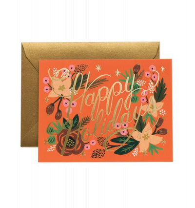 Poinsettia Holiday Christmas Card - Lemon And Lavender Toronto