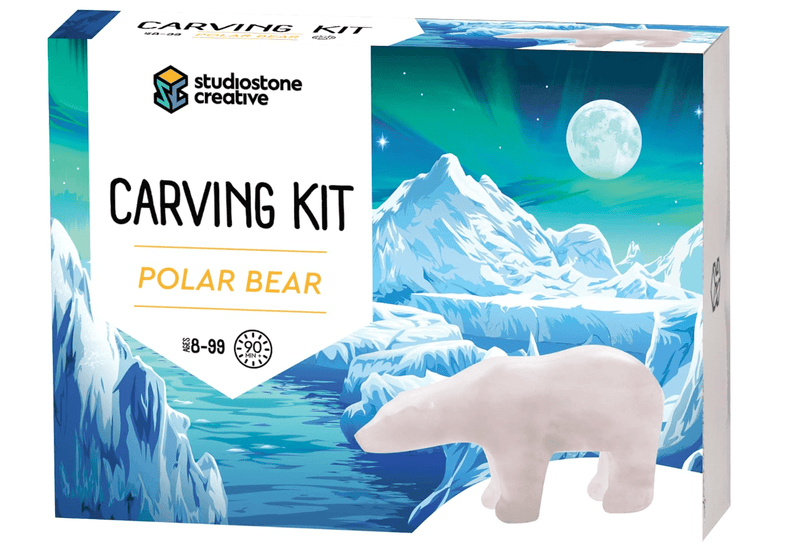 Polar Bear Soapstone Sculpture Carving DIY - Made in Canada - Lemon And Lavender Toronto