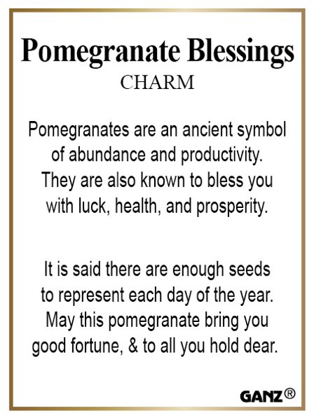 Pomegranate Blessings Charm - Lemon And Lavender Toronto