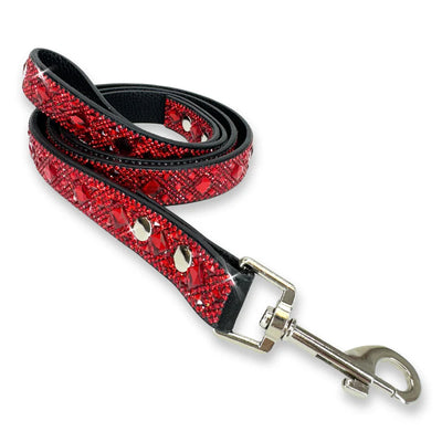 Diamond in the Ruff RED - Dog Collar & Leash  ( Sold Individually)