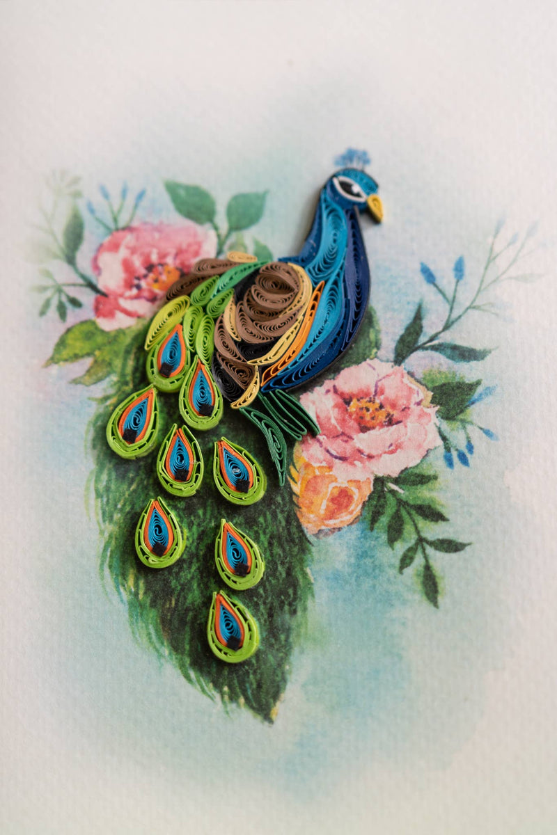 Pretty in Peacock Quilling Card - Lemon And Lavender Toronto