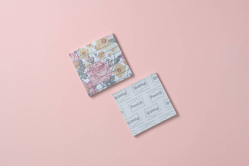 Pretty In Pink Floral Sticky Notes - Lemon And Lavender Toronto