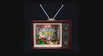 Vintage TV and Santa LED Globe