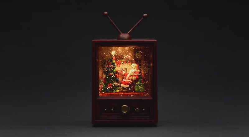 Vintage Santa in a TV LED Globe