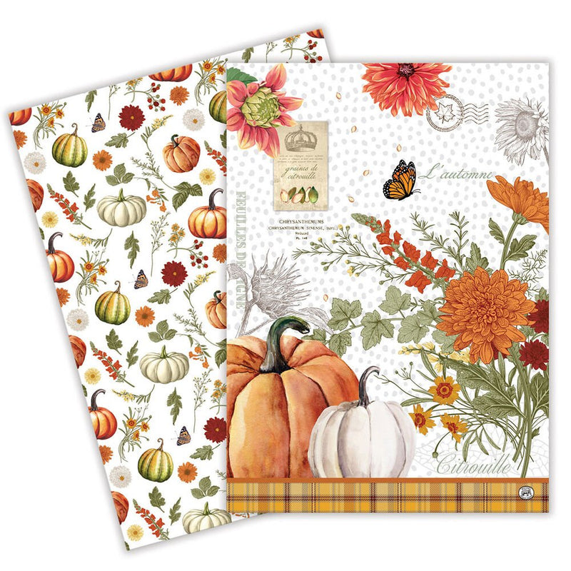 Pumpkin Delight Kitchen Towel (Set of 2) - Michel Design - Lemon And Lavender Toronto