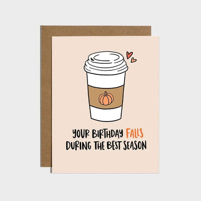 Pumpkin Spice Latte Birthday Card - Lemon And Lavender Toronto