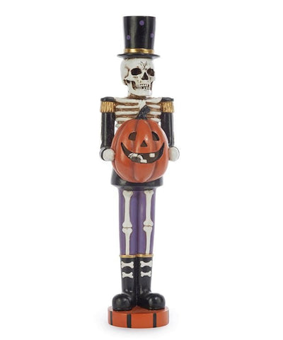 Pumpkin Toy Soldier Figurine w/ LED Pumpkin - Lemon And Lavender Toronto