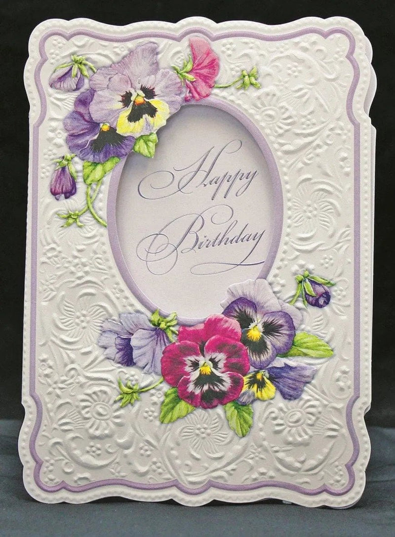 Purple Pansies Birthday Card - Lemon And Lavender Toronto