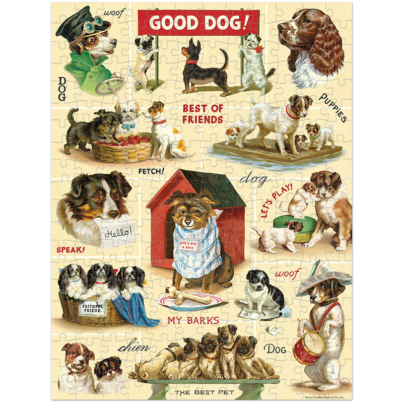 Vintage Dogs Mini Puzzle-Cavallini