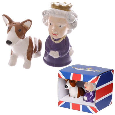 Queen & Corgi Ceramic Salt & Pepper Set - Lemon And Lavender Toronto