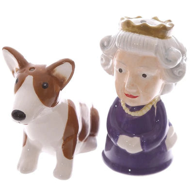 Queen & Corgi Ceramic Salt & Pepper Set - Lemon And Lavender Toronto