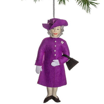 Queen Elizabeth - Purple Dress Ornament - Lemon And Lavender Toronto