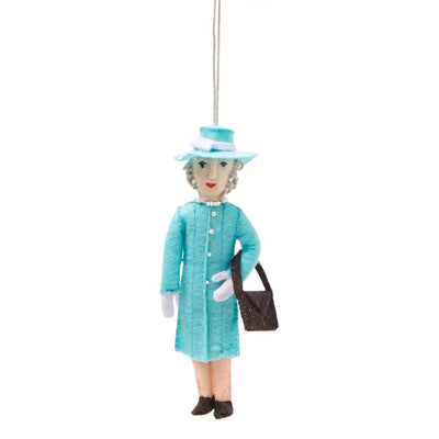 Queen Elizabeth - Turquoise Dress Ornament - Lemon And Lavender Toronto