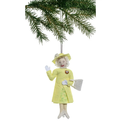 Queen Elizabeth - Yellow Dress Ornament - Lemon And Lavender Toronto