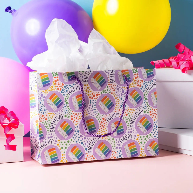 Rainbow Birthday Cake Gift Bag - Lemon And Lavender Toronto