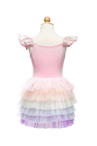 Rainbow Ruffle Tutu Dress - Lemon And Lavender Toronto