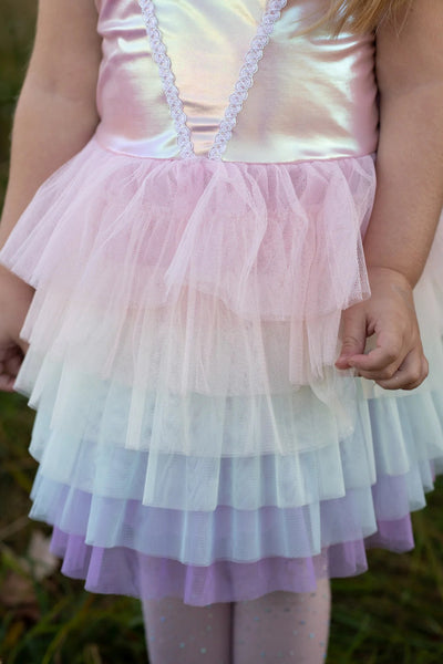 Rainbow Ruffle Tutu Dress - Lemon And Lavender Toronto