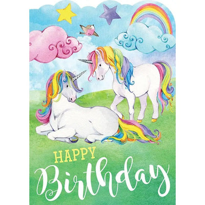 Rainbow Unicorns Glitter Card - Lemon And Lavender Toronto