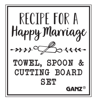 Recipe for Happy Marriage - Board, Towel & Spoon Set - Lemon And Lavender Toronto