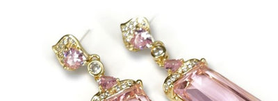 Rectangular Pink Earrings - Lemon And Lavender Toronto